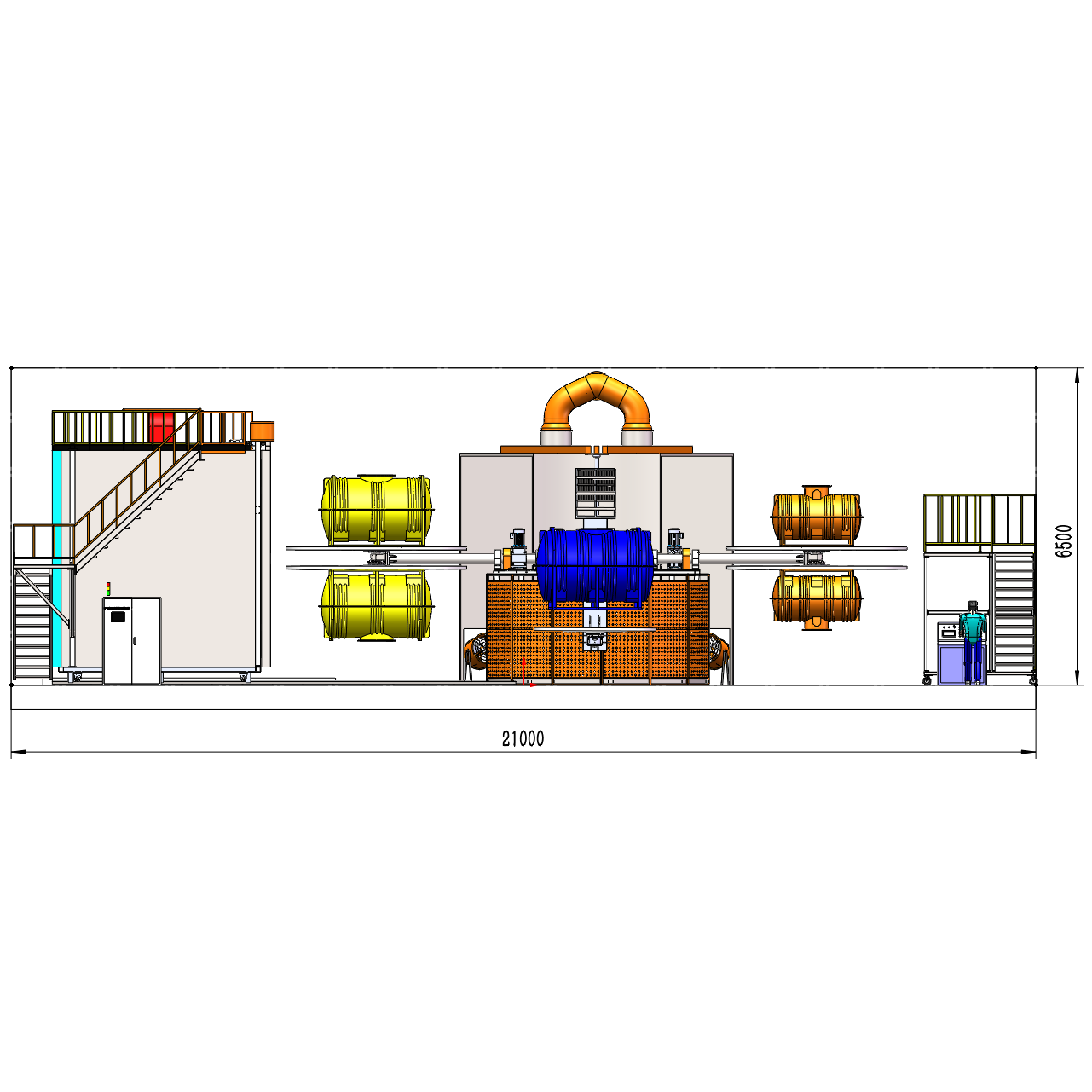 Carrousel Rotomolding Machine for Water Tank
