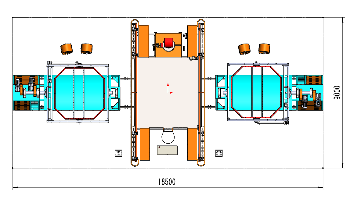 Two-frame Arm Shuttle Roto-molding Machine