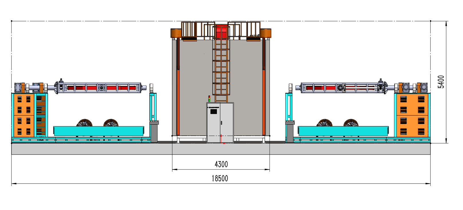 Two-frame Arm Shuttle Roto-molding Machine