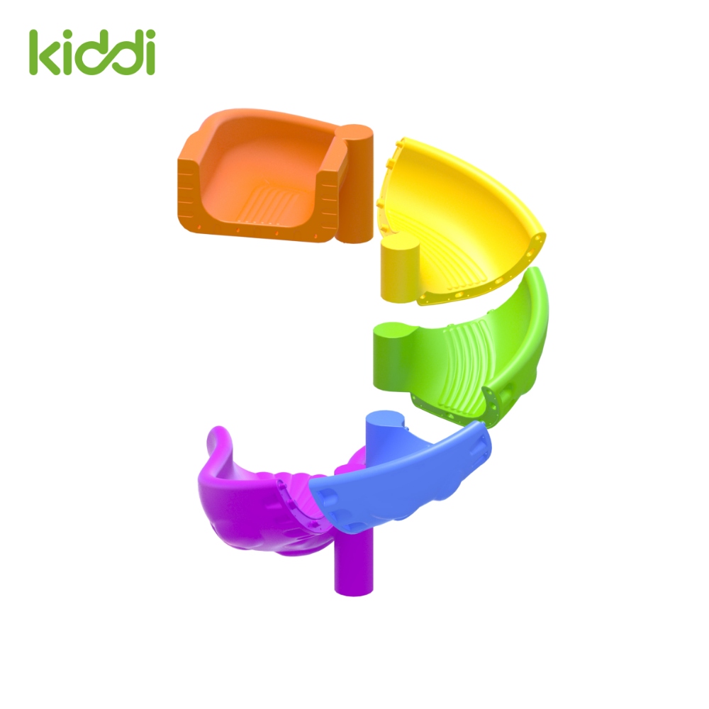 Aluminum Rotational Mold for Segmented Spiral Slide with Teflon Coated