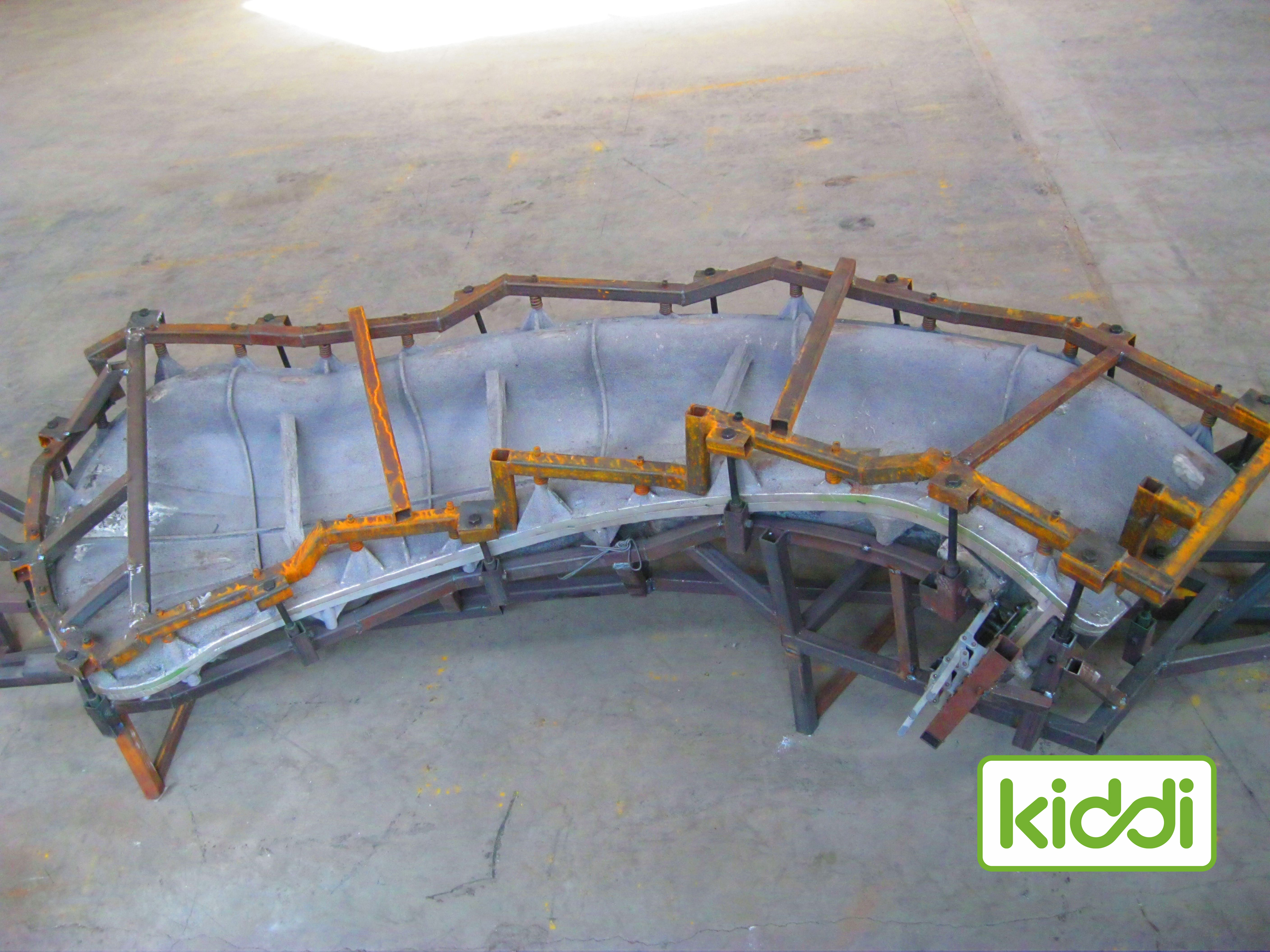 Aluminum Roto Mould for Kids Left Curved Plastic Slide Playground