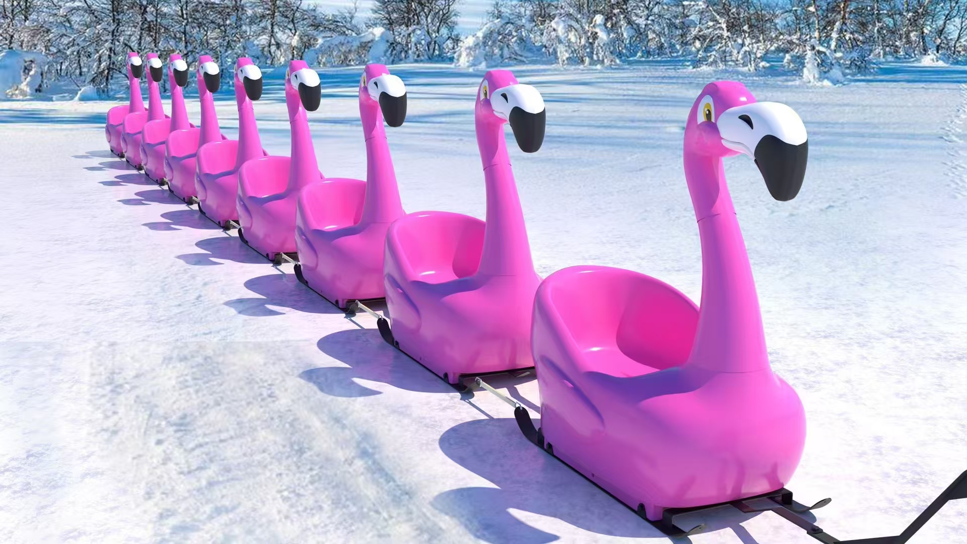 Plastic Animal Sled Made by Aluminum Rotational Mold